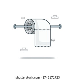 Ilustraciones de diseño de vectores de rollo de tejidos Estilo de caricatura Página de aterrizaje web adecuada, Banner, Volante, Pegatina, Fondo de escritorio, Fondo de fondo