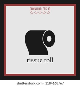 tissue roll vector icon
