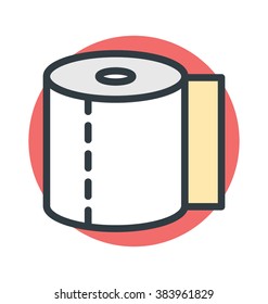 Tissue Roll Vector Icon 