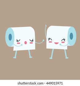 tissue toilet paper character talk to each other