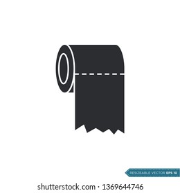 Tissue, Toilet Paper Icon Vector Template
