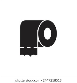 tissue toilet vector icon line template