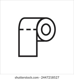 tissue toilet vector icon line template