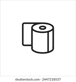 tissue toilet vector icon line template