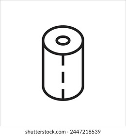tissue toilet vector icon line template