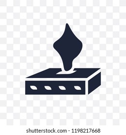 Tissue transparent icon. Tissue symbol design from Hygiene collection. Simple element vector illustration on transparent background.