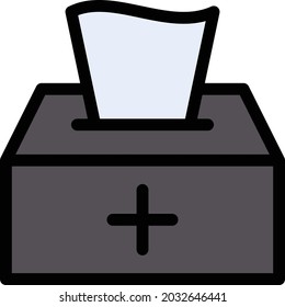 tissue vector color line icon