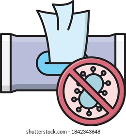 icono de línea de color de vector de tejido 