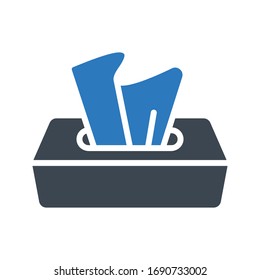 tissue vector glyph color icon 