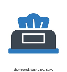 tissue vector glyph color icon 