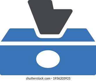 tissue vector glyph colour icon