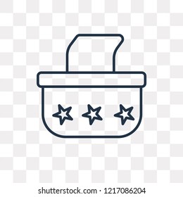 Tissue vector outline icon isolated on transparent background, high quality linear Tissue transparency concept can be used web and mobile