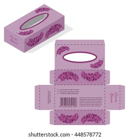 Tissue Wet Wipes Handkerchief Box Template Die-Stamping Folding 