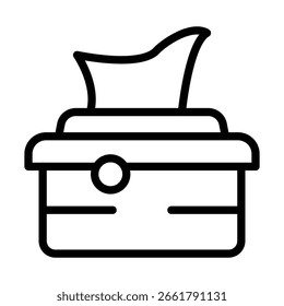 TissueBox Vector Line icon Design
