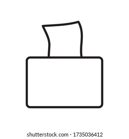 Taschenkasten Symbol über weißem Hintergrund, Zeilenstil, Vektorgrafik