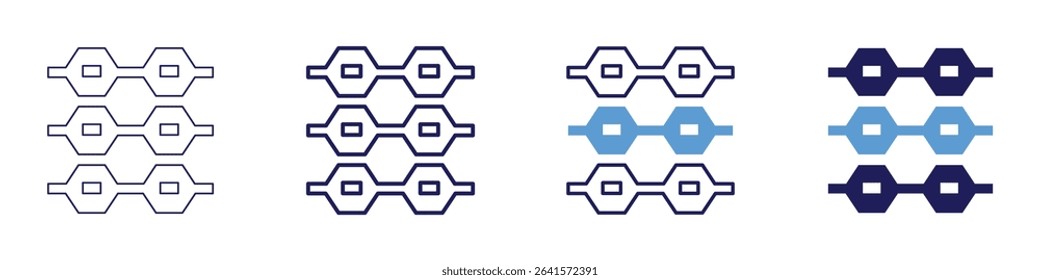 Tissues icon in 4 different styles. Thin Line, Line, Bold Line, Duotone. Duotone style. Editable stroke.