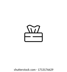 tissues icon. flat, simple, black, outline. healthcare and medical icon.
