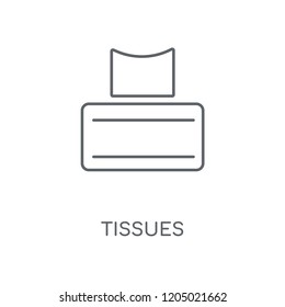 Tissues linear icon. Tissues concept stroke symbol design. Thin graphic elements vector illustration, outline pattern on a white background, eps 10.