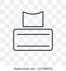 Tissues vector outline icon isolated on transparent background, high quality linear Tissues transparency concept can be used web and mobile