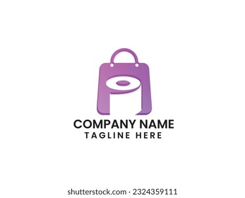 Tisu shop logo design. Business shop. Tisu vector. Premium vector ar