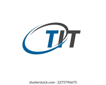 Letra TIT diseño creativo elegante del logo de swoosh
