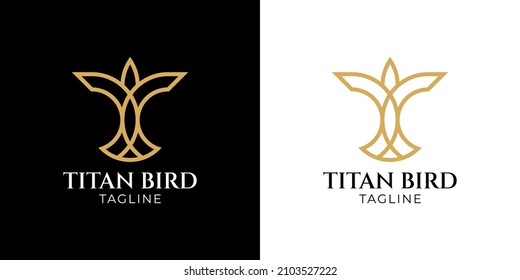 Titan Bird Monoline Logo Style