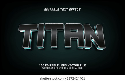 titan editable text effect graphic style