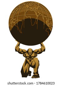 titan greek mythology atlas holding the globe over shoulders