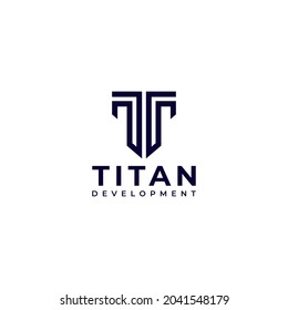 Titan Logo Simple Clean Stock Vector (Royalty Free) 2041548179 ...