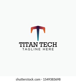 Titan Tech Logo Vector Concept Template