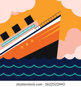 titanic last seen vector art