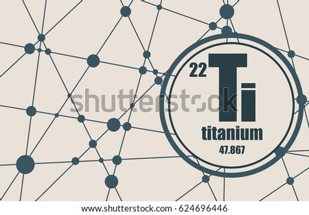 Sign Titanium Element Atomic Stock Vector Number Chemical ...