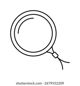Utensilios de cocina de titanio Vector de línea de trekking ultraligero Icono. utensilios de cocina de titanio Signo de trekking ultraligero Ilustración negra