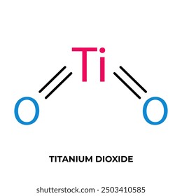 Titanium dioxide chemical structure compound icon symbol design vector