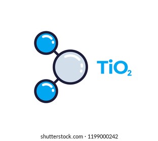 Titanium Dioxide Molecule Icon