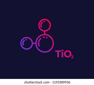 Titanium Dioxide Molecule, Linear Icon