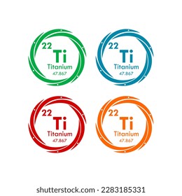 titanium icon set. vector template illustration  for web design