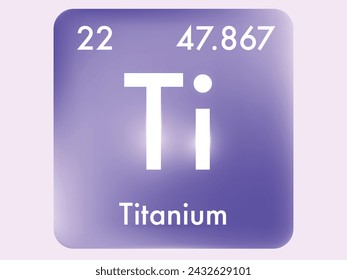 Titanium icon style concept on Periodic table