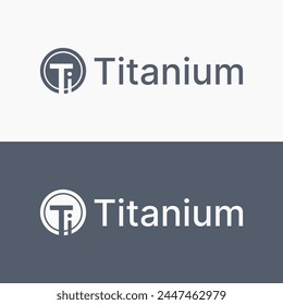 Titanium logo. Lettermark logo vector. Letter T and I in circle shape.
