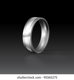 Titanium Mens Wedding Ring (EPS10)