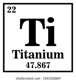 Titanium Periodic Table of the Elements Vector illustration eps 10