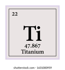 Titanium Periodic Table of the Elements Vector illustration eps 10