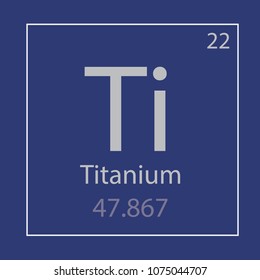 Titanium Ti Chemical Element Icon- Vector Illustration