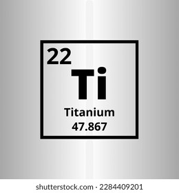 Titanium Ti periodic table of elements vector