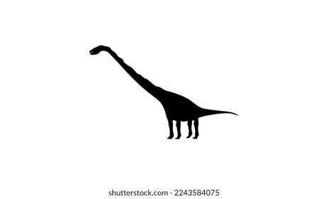 Titanosaur silhouette , high quality vector isolated