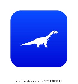 Titanosaurus dinosaur icon digital blue for any design isolated on white vector illustration