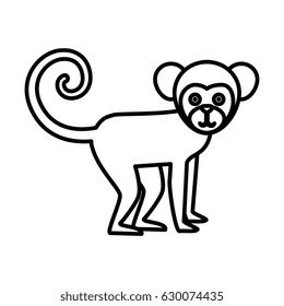 Titi monkey isolated icon