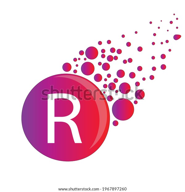 Titik Huruf R Logo R Vektor Stock Vector Royalty Free 1967897260