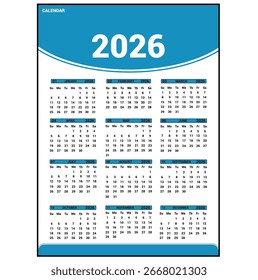 Título: 2126 calender nuevo diseño de Vector