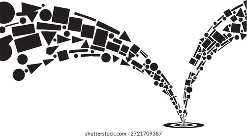 Title: Abstract Geometric Flow in Black and White